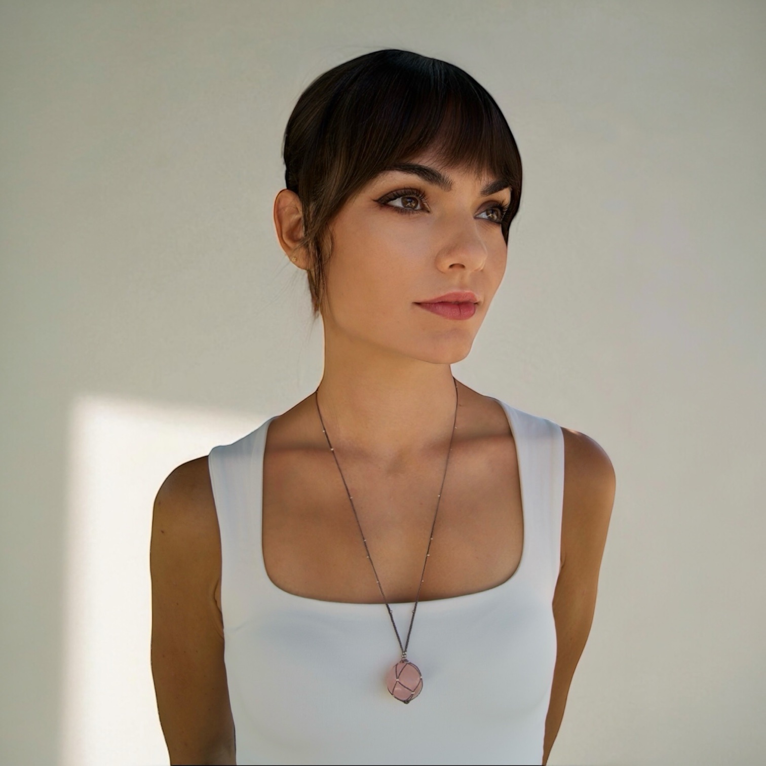 Collar Pétalo Rosa - Cuarzo Rosa - Imagen 2