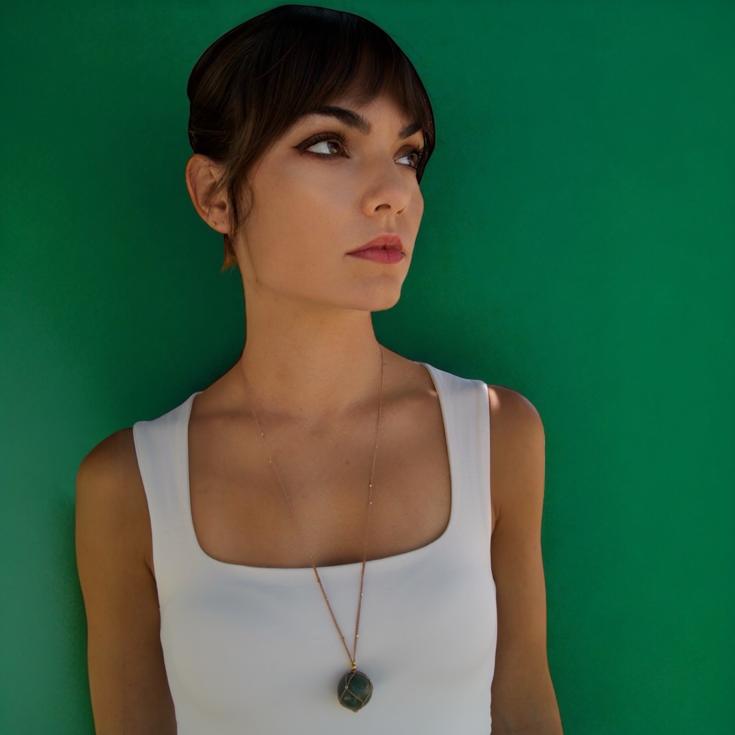 Collar Verde Raíz (Aventurina Verde)