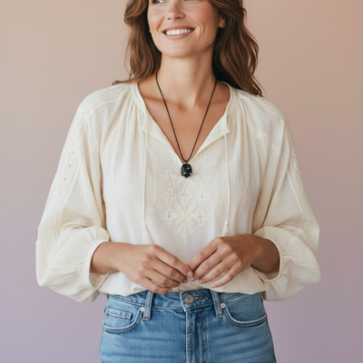 Collar Sombra Protectora – Ónix Negro