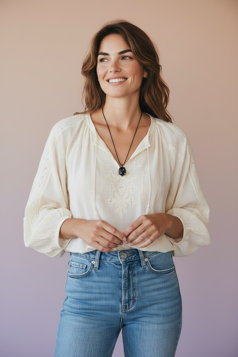 Collar Sombra Protectora – Ónix Negro