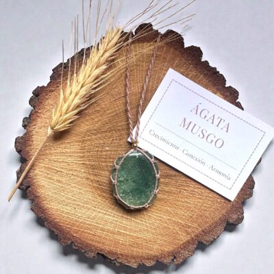 Collar Alma Verde - Ágata Musgo