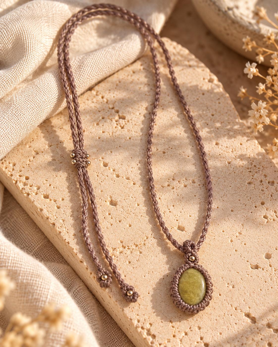 Collar Brisa Mini Jaspe Limón - Imagen 3