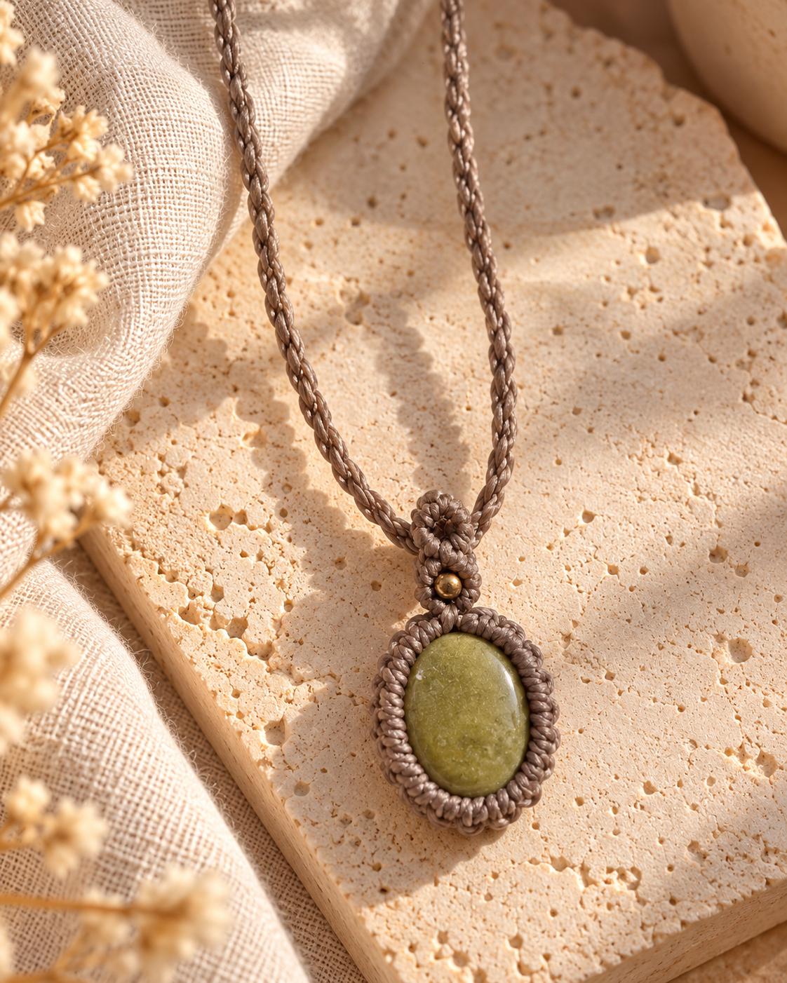 Collar Brisa Mini Jaspe Limón