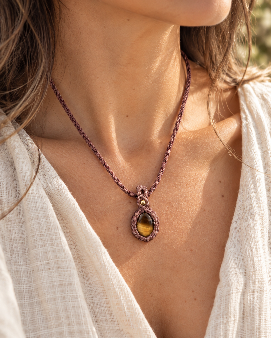 Collar Brisa Mini Ojo de Tigre - Imagen 2